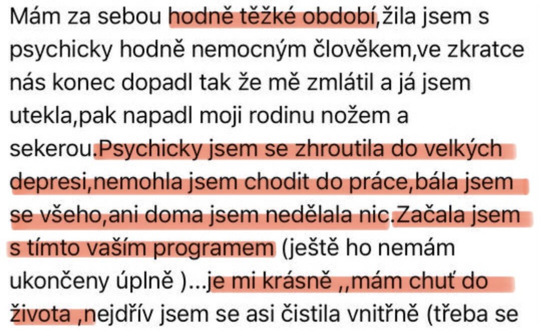 Zkušenost účastnice 1