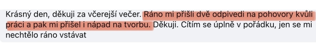 Zkušenost účastnice 1