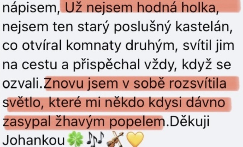 Zkušenost účastnice 19